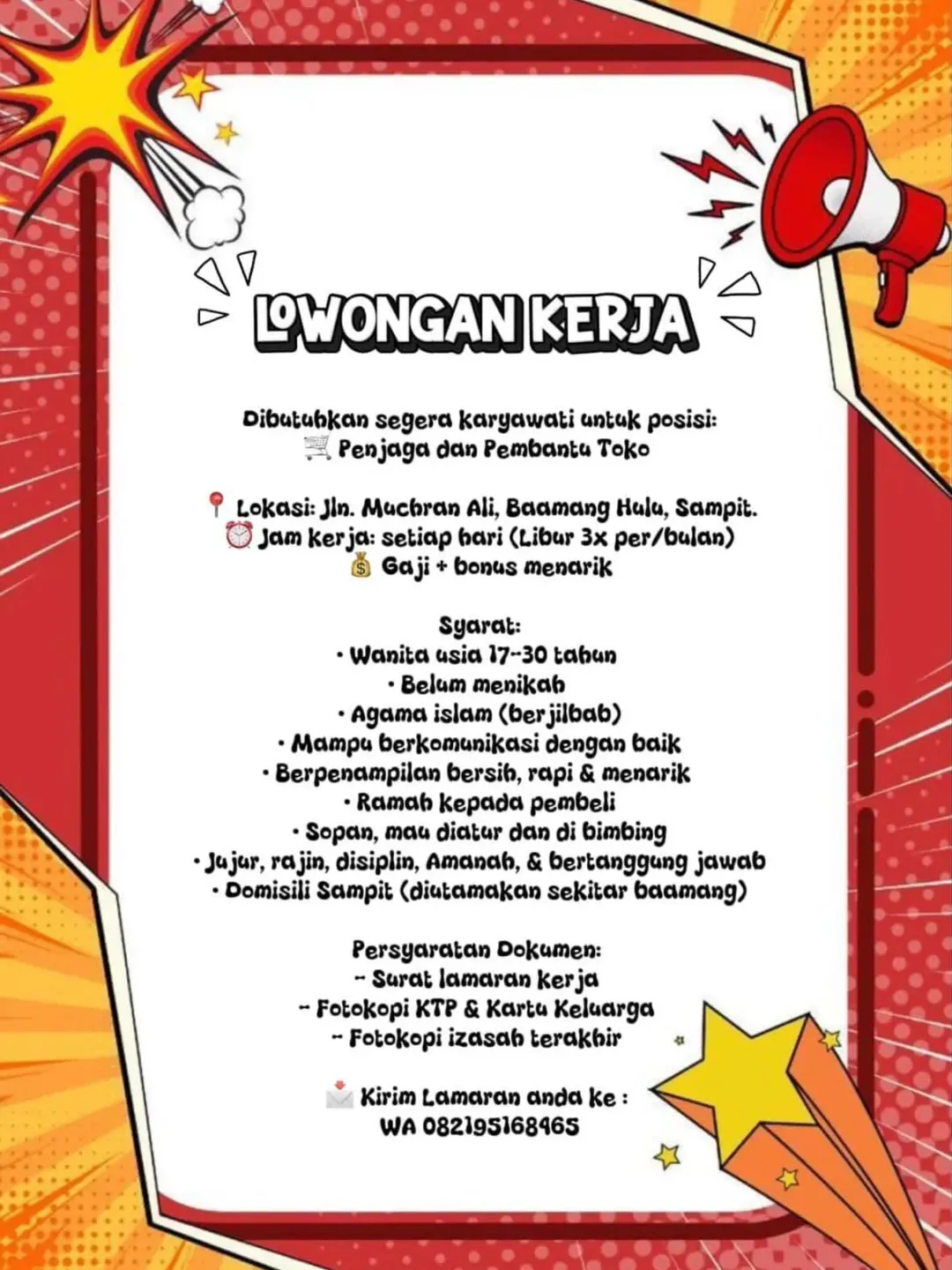 Penjaga dan Pembantu Toko